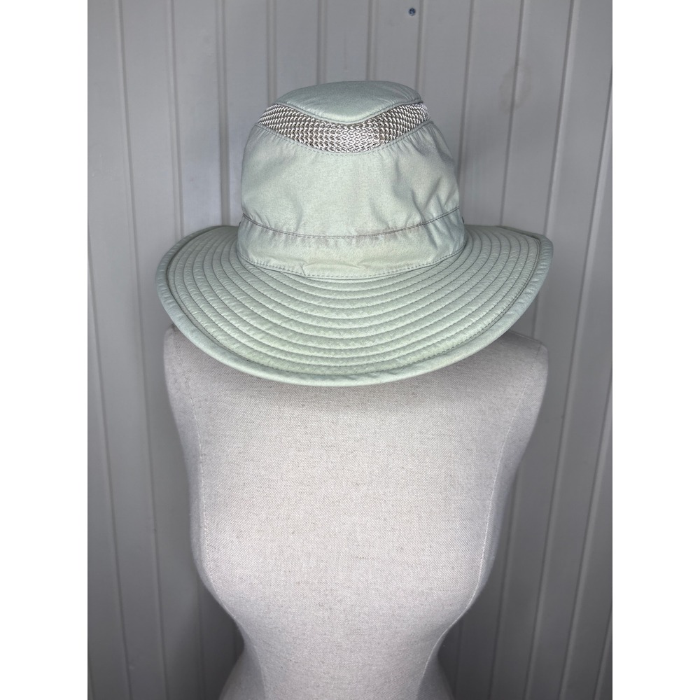 Tilley Airflo Hat Khaki Tan Nylon Mesh Sun Bucket Hiking Hat 7 1/8